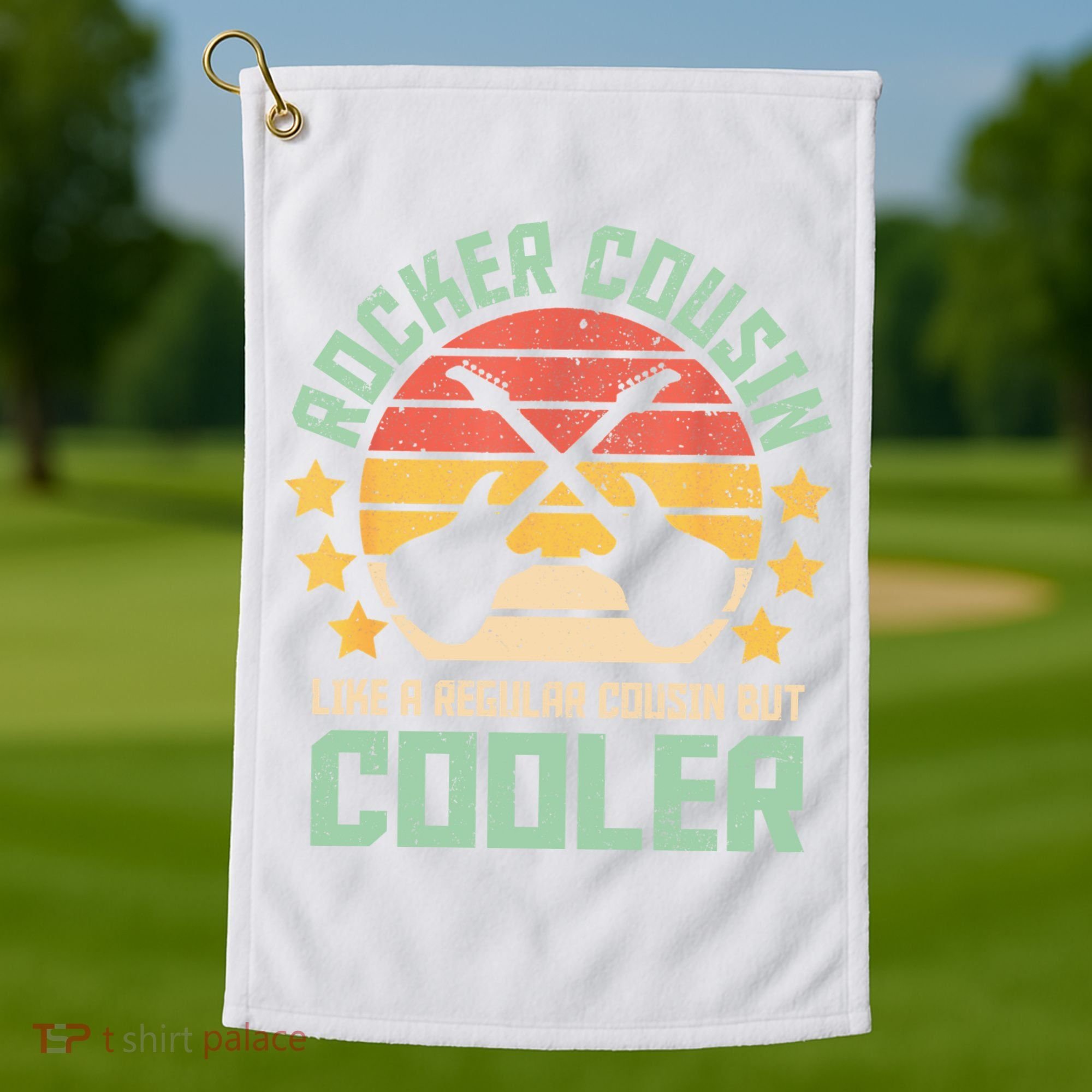 Rocker Cousin Like A Regular Cousin But Cooler Golf Towel