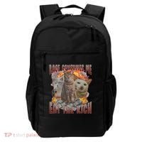 Rage Consumes Me Eat The Rich Feminist Funny Cat Meme Backpack thumb 0