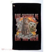 Rage Consumes Me Eat The Rich Feminist Funny Cat Meme Golf Towel thumb 0