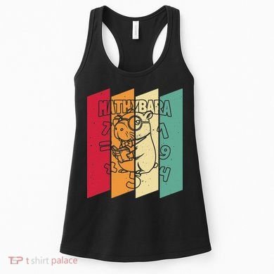Retro Capybara Math Student Vintage Mathemetician Mathybara Women's Tank Top