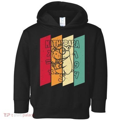 Retro Capybara Math Student Vintage Mathemetician Mathybara Toddler Hoodie