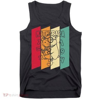 Retro Capybara Math Student Vintage Mathemetician Mathybara Tank Top