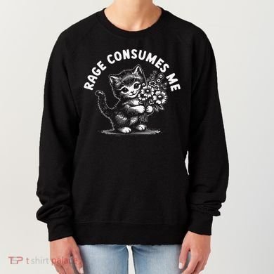Rage Consumes Me Cat Funny Hilarious Kitten Meme Women's Sweatshirt