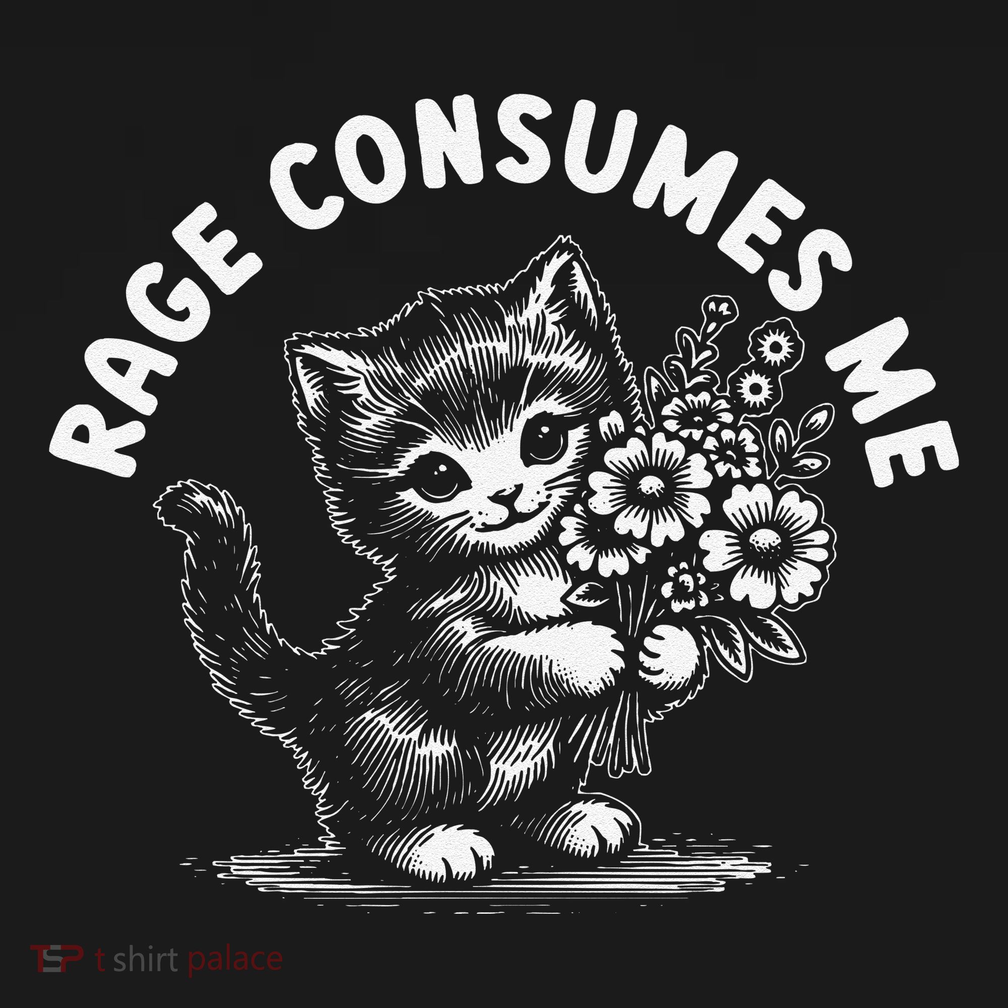 Rage Consumes Me Cat Funny Hilarious Kitten Meme USA-Made Doggie Bandana