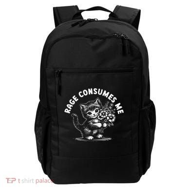 Rage Consumes Me Cat Funny Hilarious Kitten Meme Backpack
