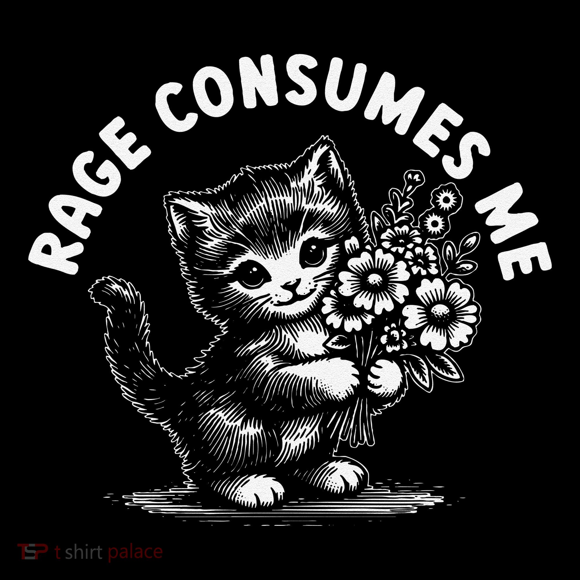 Rage Consumes Me Cat Funny Hilarious Kitten Meme Ornament