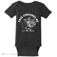 Rage Consumes Me Cat Funny Hilarious Kitten Meme Baby Bodysuit thumb 0