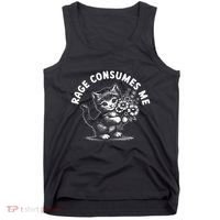 Rage Consumes Me Cat Funny Hilarious Kitten Meme Tank Top thumb 0