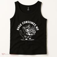 Rage Consumes Me Cat Funny Hilarious Kitten Meme Tank Top thumb 2