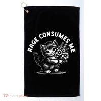 Rage Consumes Me Cat Funny Hilarious Kitten Meme Golf Towel thumb 0