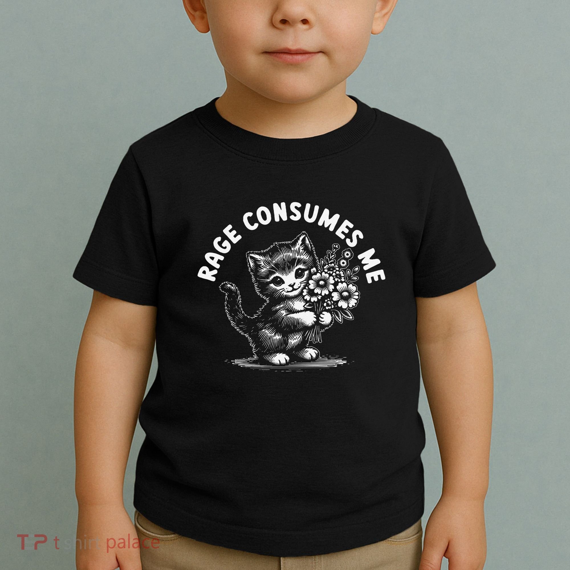 Rage Consumes Me Cat Funny Hilarious Kitten Meme Toddler T-Shirt
