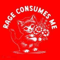 Rage Consumes Me Cat Funny Hilarious Kitten Meme Santa Hat thumb 1