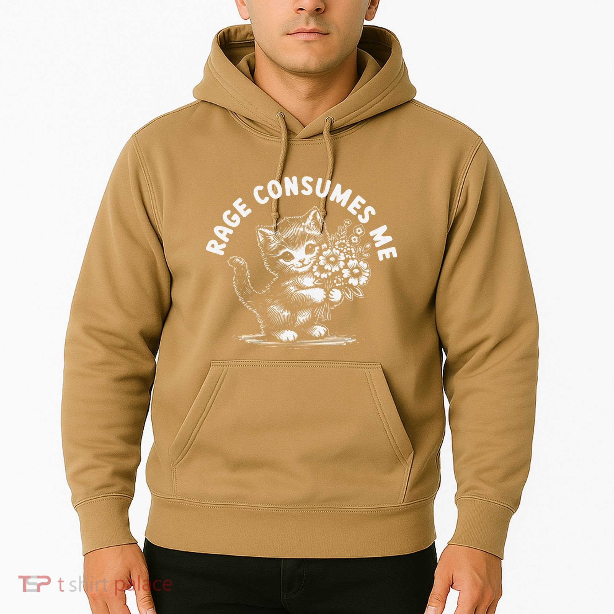 Rage Consumes Me Cat Funny Hilarious Kitten Meme Hoodie