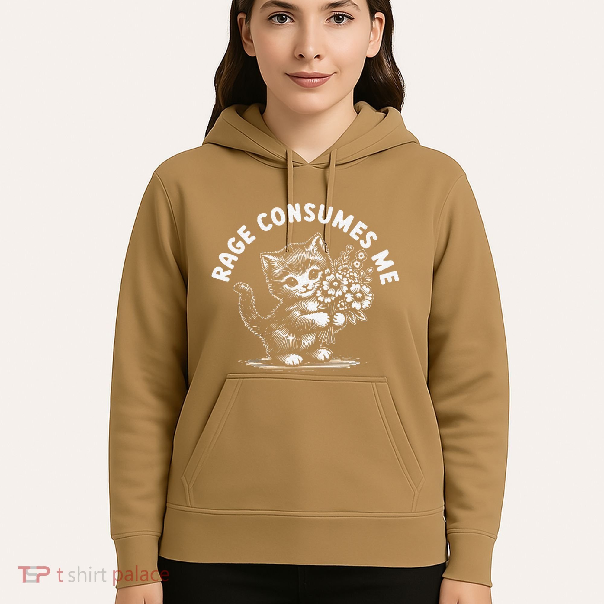 Rage Consumes Me Cat Funny Hilarious Kitten Meme Hoodie