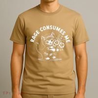 Rage Consumes Me Cat Funny Hilarious Kitten Meme T-Shirt thumb 3