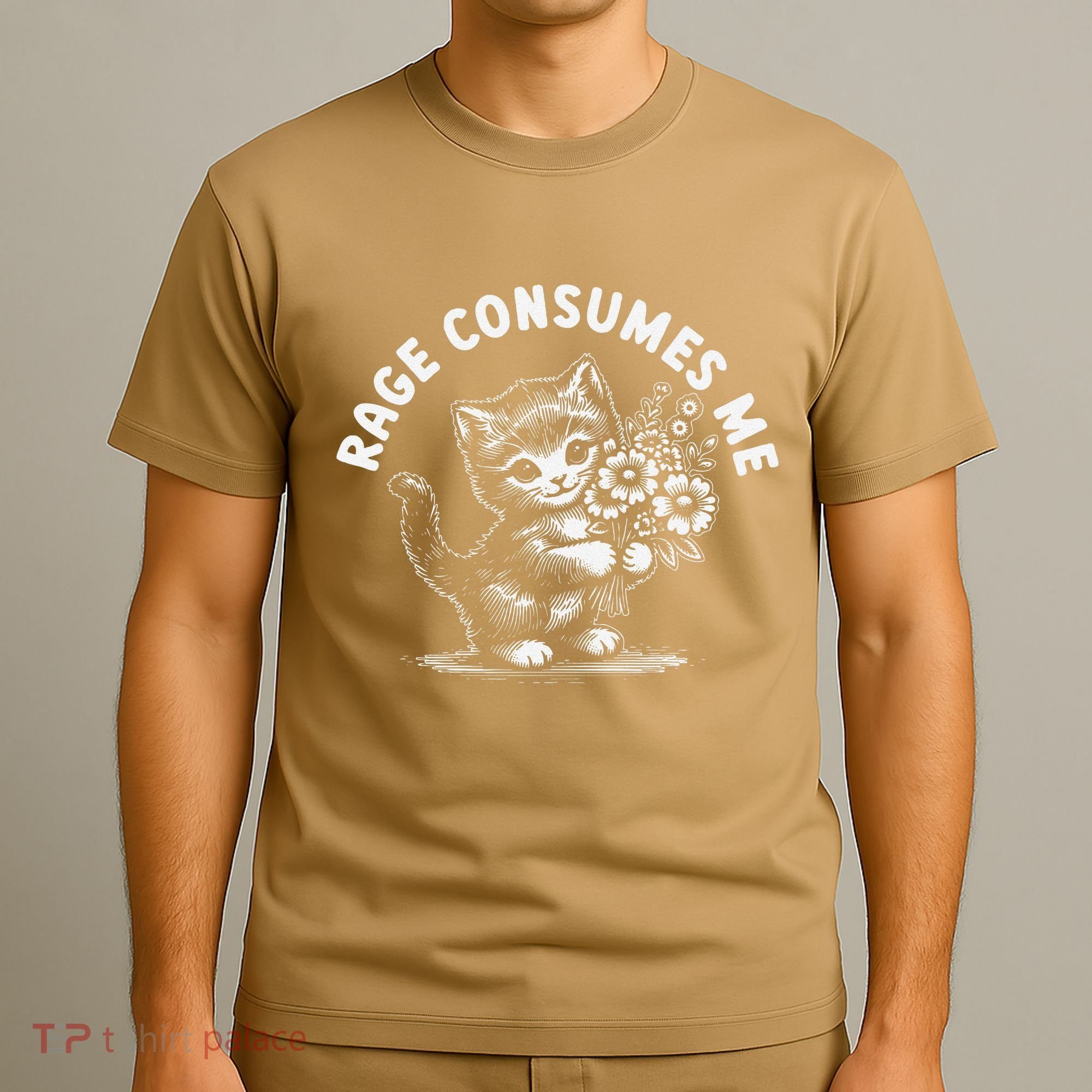 Rage Consumes Me Cat Funny Hilarious Kitten Meme T-Shirt