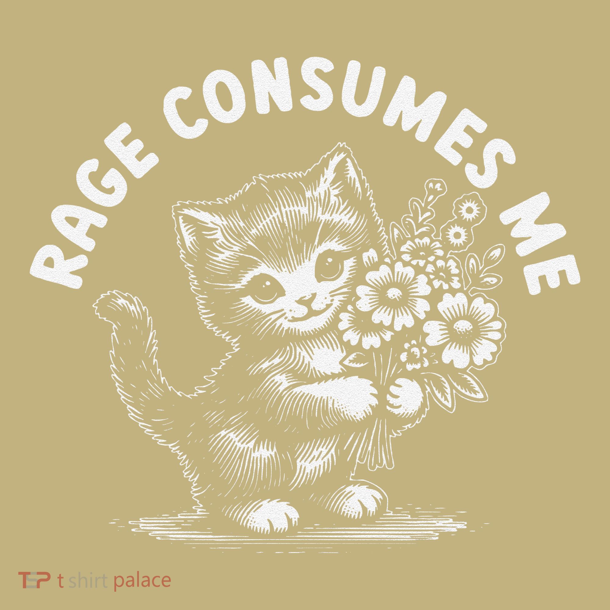 Rage Consumes Me Cat Funny Hilarious Kitten Meme T-Shirt