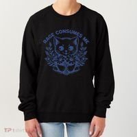 Rage Consumes Me Cat Flower Cute Kitty Cat Meme Funny Gift Women's Sweatshirt thumb 0