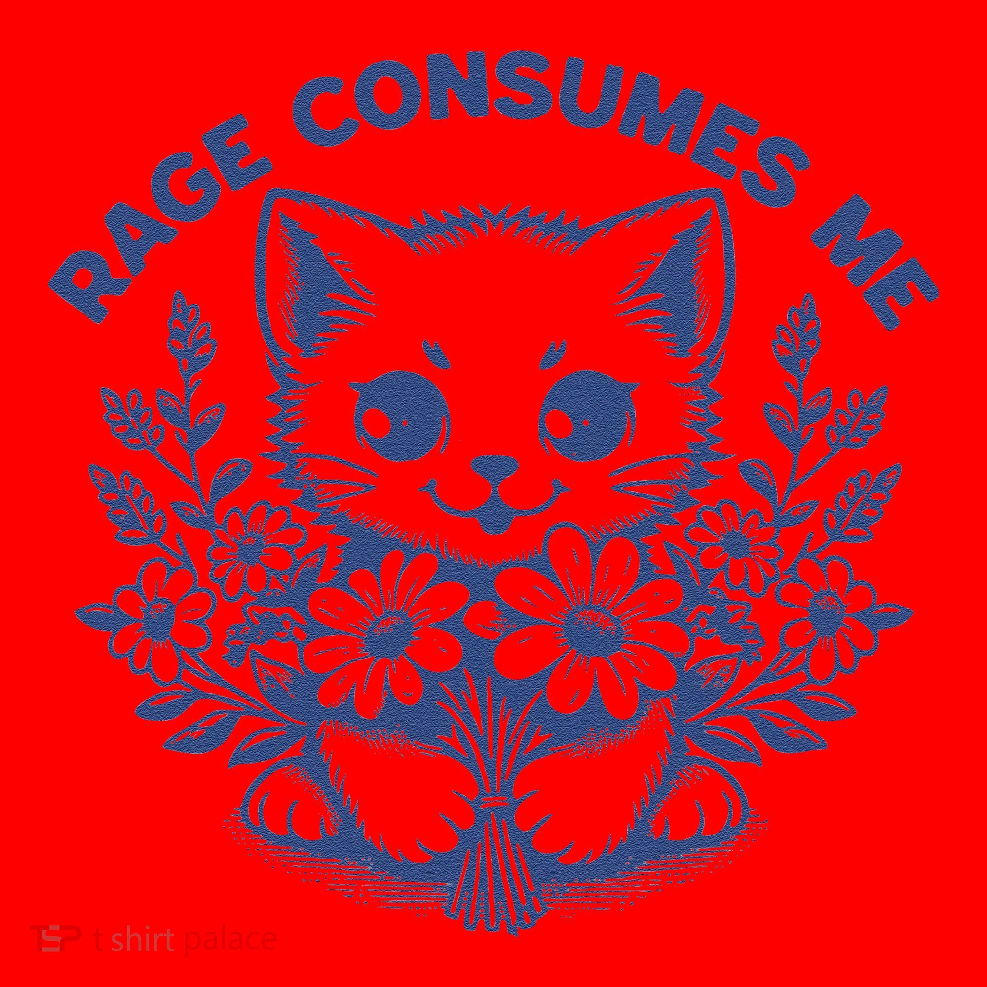 Rage Consumes Me Cat Flower Cute Kitty Cat Meme Funny Gift Santa Hat