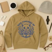 Rage Consumes Me Cat Flower Cute Kitty Cat Meme Funny Gift Hoodie thumb 3