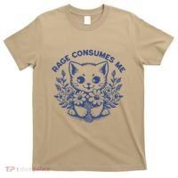 Rage Consumes Me Cat Flower Cute Kitty Cat Meme Funny Gift T-Shirt thumb 0