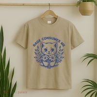 Rage Consumes Me Cat Flower Cute Kitty Cat Meme Funny Gift T-Shirt thumb 2