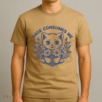 Rage Consumes Me Cat Flower Cute Kitty Cat Meme Funny Gift T-Shirt thumb 3