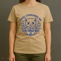 Rage Consumes Me Cat Flower Cute Kitty Cat Meme Funny Gift T-Shirt thumb 4