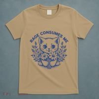 Rage Consumes Me Cat Flower Cute Kitty Cat Meme Funny Gift T-Shirt thumb 5