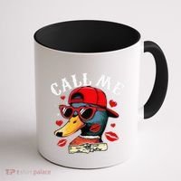 Retro Call Me Valentines Duck Hunting Southern Coffee Mug thumb 1