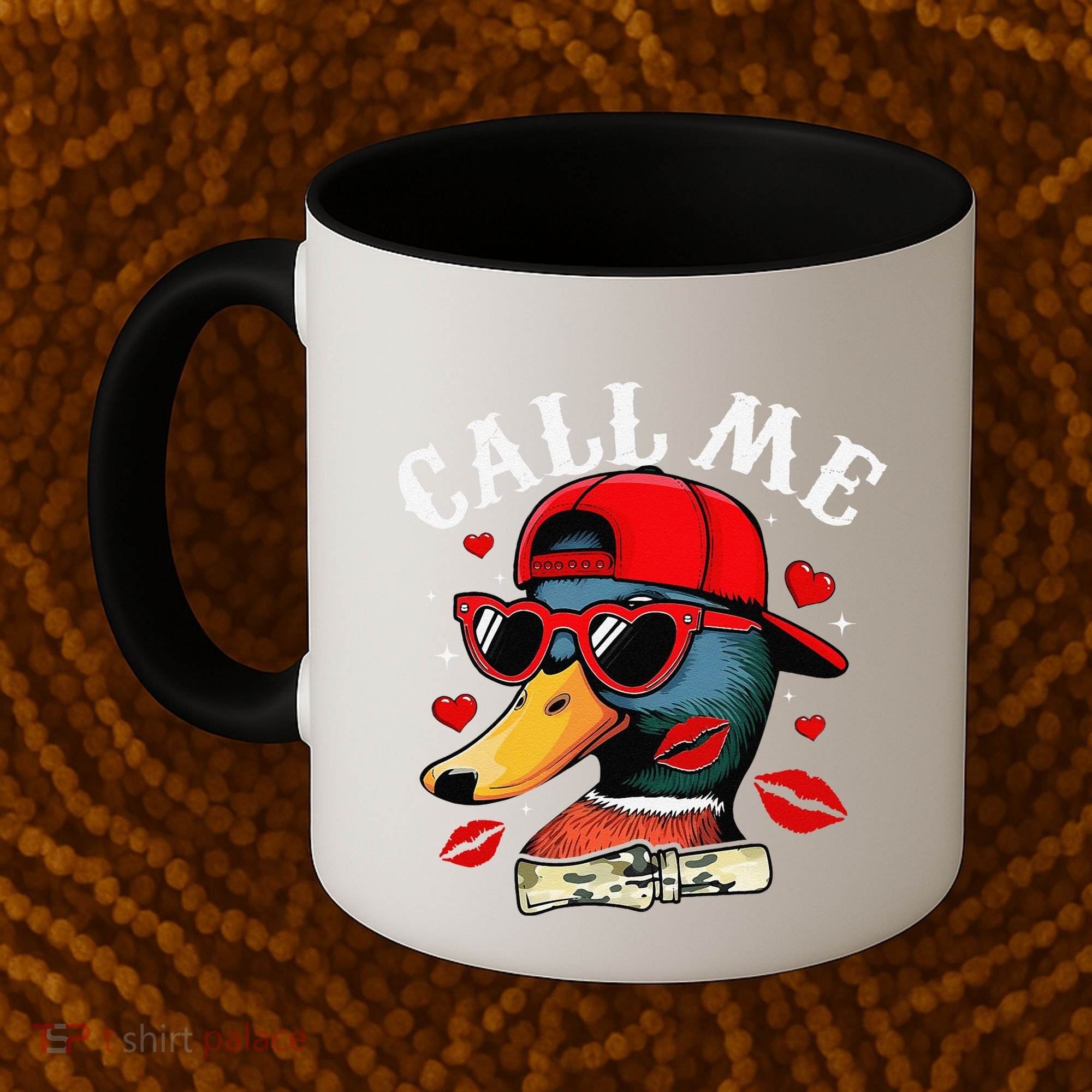 Retro Call Me Valentines Duck Hunting Southern Coffee Mug