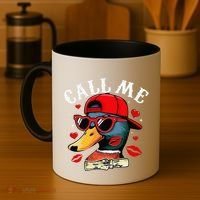 Retro Call Me Valentines Duck Hunting Southern Coffee Mug thumb 4