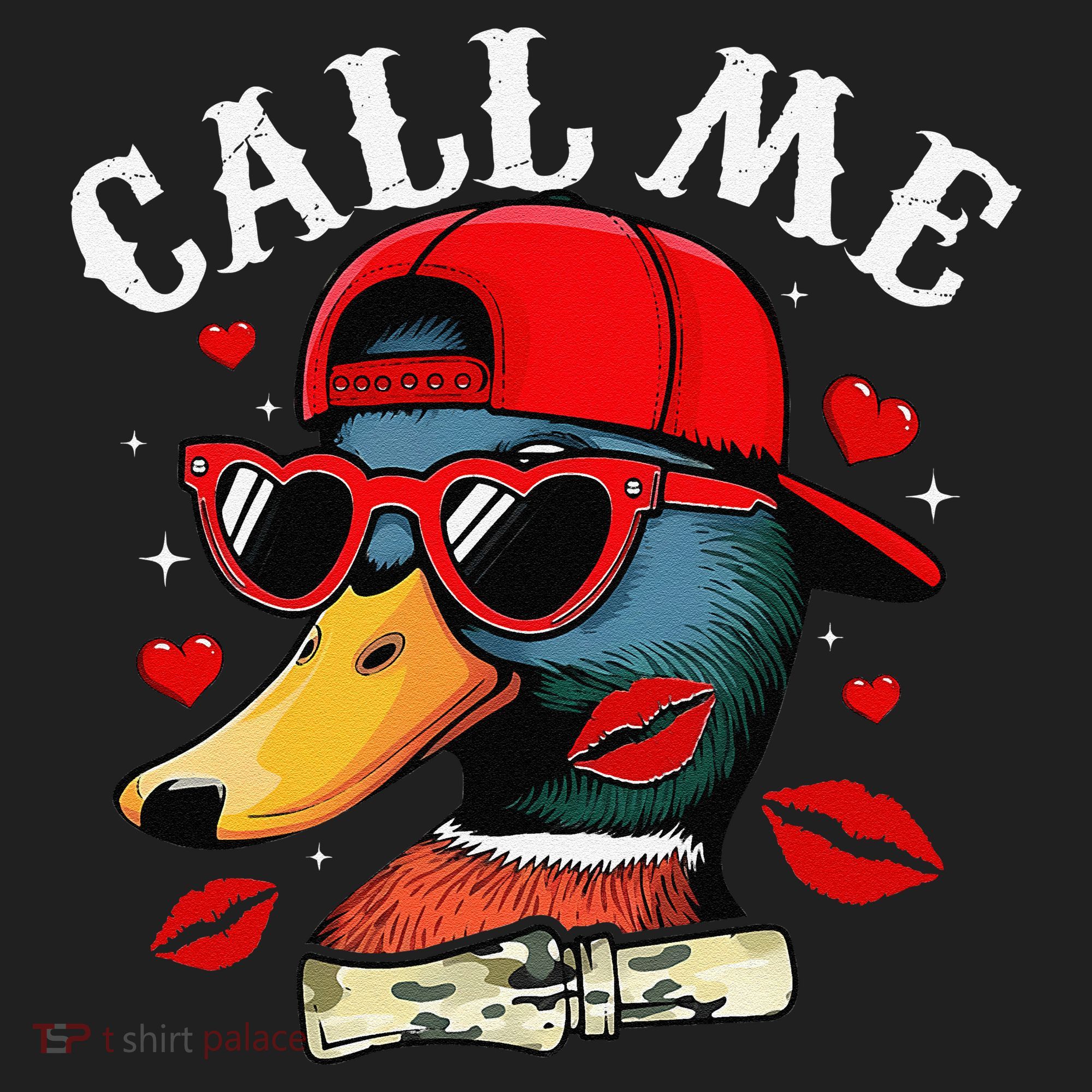 Retro Call Me Valentines Duck Hunting Southern Beanie