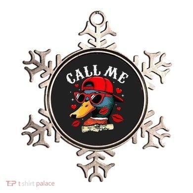 Retro Call Me Valentines Duck Hunting Southern Ornament