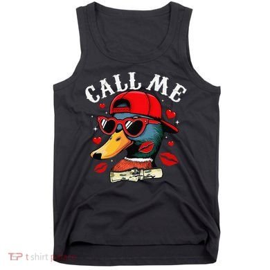 Retro Call Me Valentines Duck Hunting Southern Tank Top