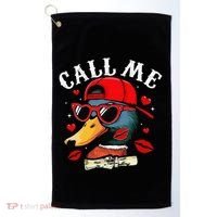 Retro Call Me Valentines Duck Hunting Southern Golf Towel thumb 0