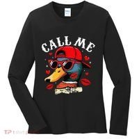 Retro Call Me Valentines Duck Hunting Southern Women's Long Sleeve Shirt thumb 0