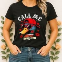 Retro Call Me Valentines Duck Hunting Southern Women's T-Shirt thumb 2