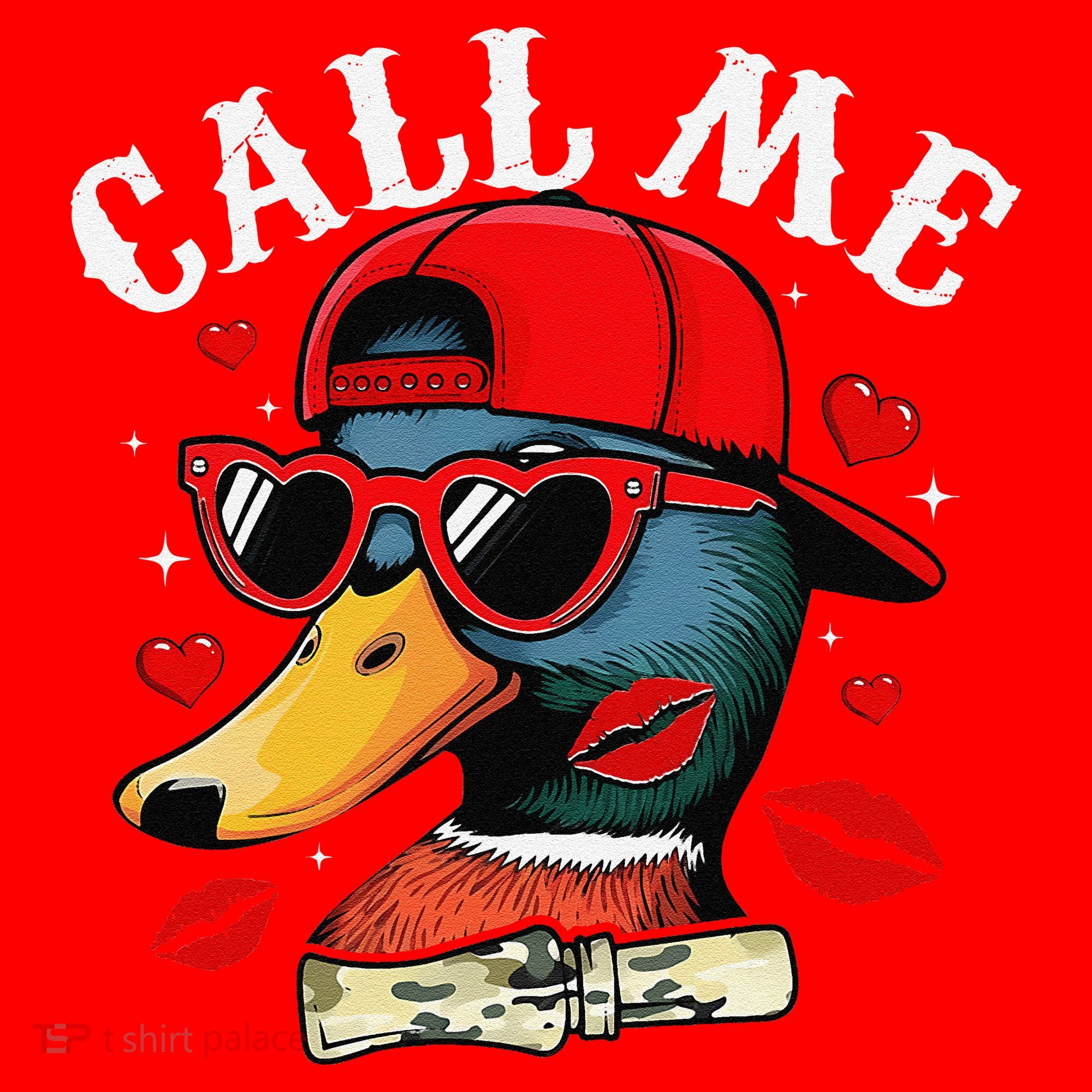 Retro Call Me Valentines Duck Hunting Southern Santa Hat