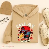 Retro Call Me Valentines Duck Hunting Southern Hoodie thumb 4
