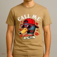 Retro Call Me Valentines Duck Hunting Southern T-Shirt thumb 3