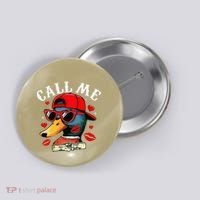 Retro Call Me Valentines Duck Hunting Southern Button thumb 0