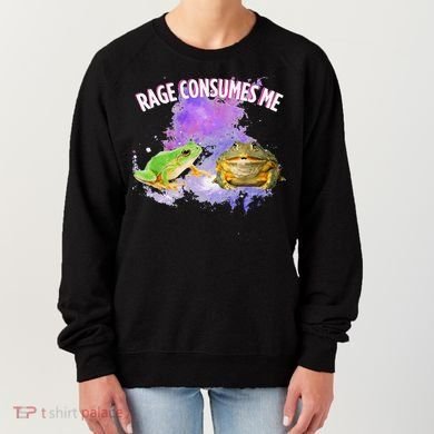 Rage Consumes Me Meme Oddly Specific Memes Funny Memes Frog Women's Sweatshirt