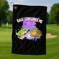Rage Consumes Me Meme Oddly Specific Memes Funny Memes Frog Golf Towel thumb 1