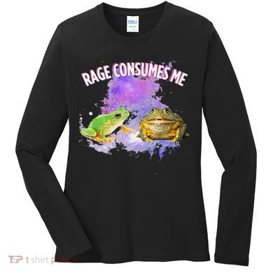 Rage Consumes Me Meme Oddly Specific Memes Funny Memes Frog Women's Long Sleeve Shirt