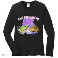 Rage Consumes Me Meme Oddly Specific Memes Funny Memes Frog Women's Long Sleeve Shirt thumb 0