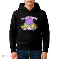 Rage Consumes Me Meme Oddly Specific Memes Funny Memes Frog Kids Hoodie thumb 4