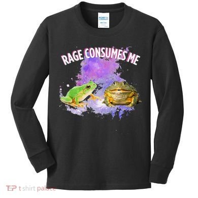 Rage Consumes Me Meme Oddly Specific Memes Funny Memes Frog Kids Long Sleeve Shirt