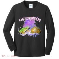 Rage Consumes Me Meme Oddly Specific Memes Funny Memes Frog Kids Long Sleeve Shirt thumb 0