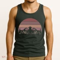 Retro Camping Mountain Hike Hobby Sport Hiker Gift Hiking  Tank Top thumb 3